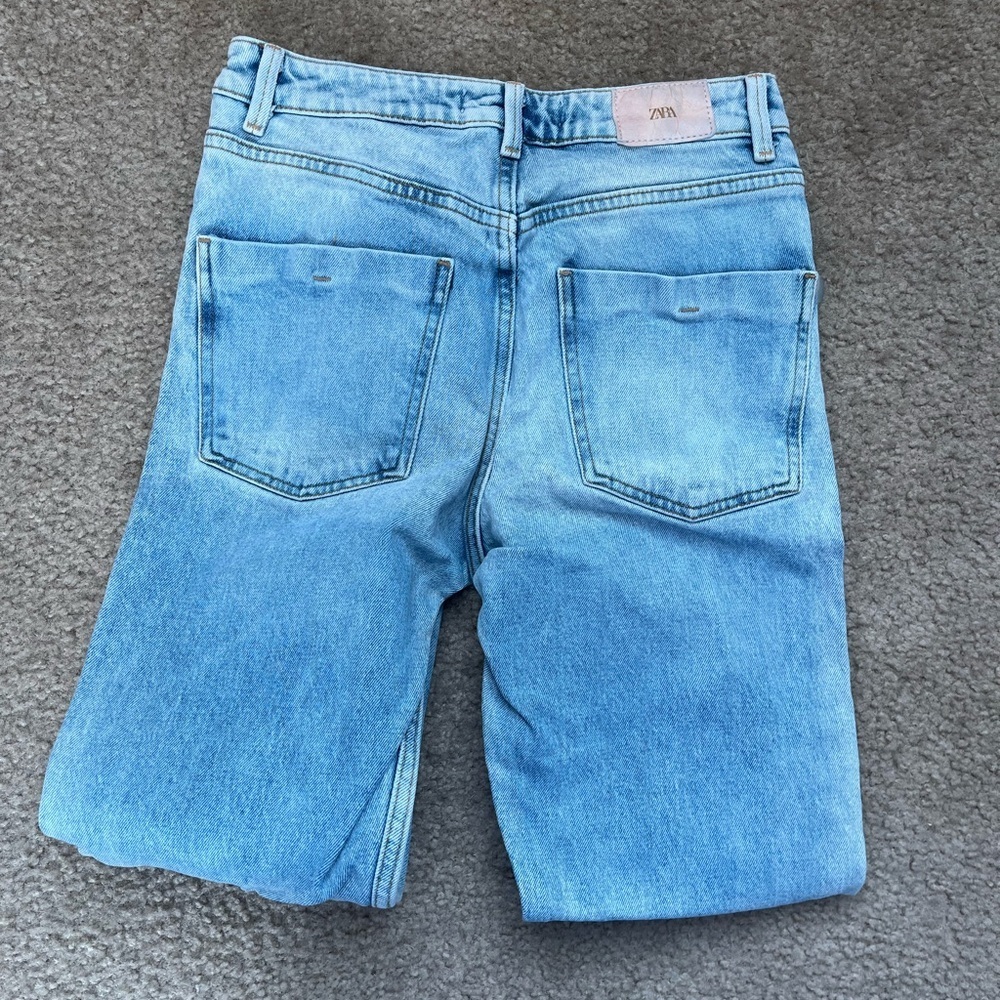 Zara Light Blue Womens Straight Jeans - Picture 2 of 3